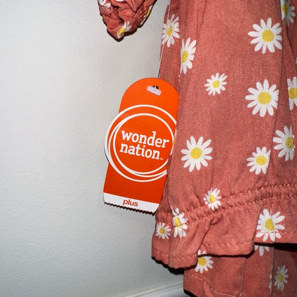 NEW girls Wonder Nation 2 piece Set (14-16) plus burnt Orange w/flowers boho - Picture 3 of 9